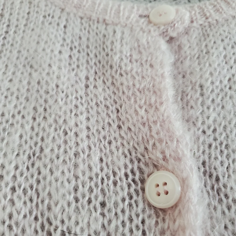 DIVIDED by H&M PINK MOHAIR CARDIGAN EUC SIZE 8 - Picture 9 of 16